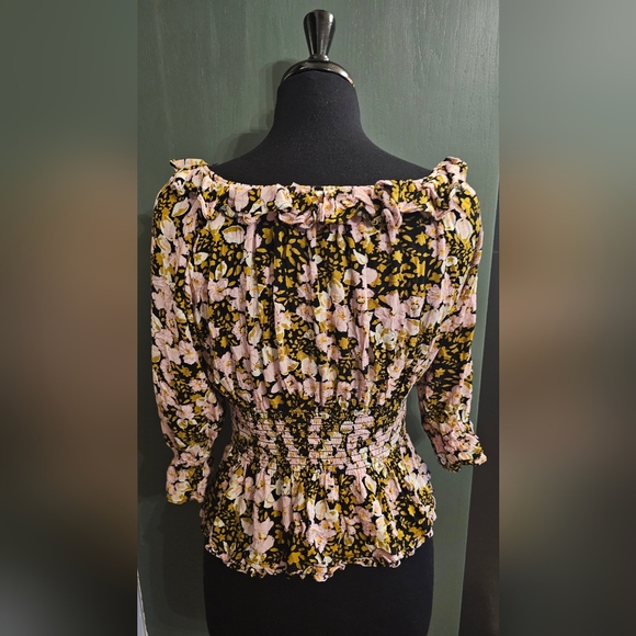 Free People Floral Ruffle Top - Picture 4 of 7
